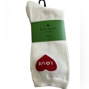 KATE SPADE Women’s Valentine's Day Love Crew Socks  Shoe Size: 4-10